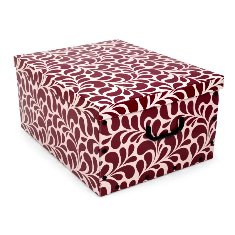 ORDINETT kartoninė dėžė 49x39x25cm Didelė dėžė Goccia Įvairių spalvų, mėlyna/šviesiai pilka/bordo