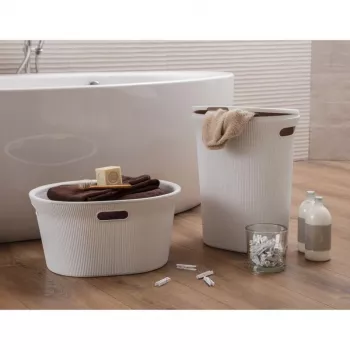 TATAY Skalbinių dėžė Baobab 40L Balta