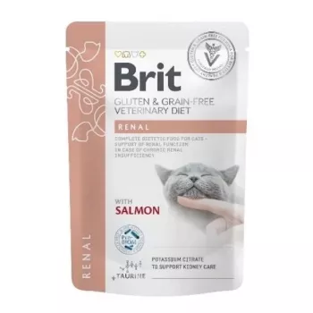 BRIT VD Renal Cat Pouch – šlapias maistas katėms – 12x85g