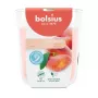 BOLSIUS True Scents kvapni žvakė stiklinėje, persikas, Ø80x73 mm, 180 g, 25 h degimo laikas