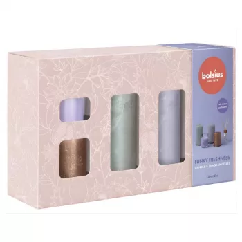 BOLSIUS Funky Freshness Lavender dovanų rinkinys - 5 dalių vonios ir kūno priežiūros kolekcija