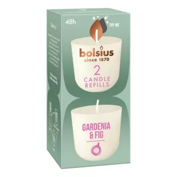 BOLSIUS Clean Light pakaitinės žvakės, 2 vnt., Gardenia & Fig