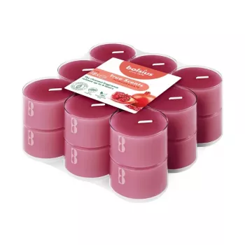 BOLSIUS True Scents granato aromatinės arbatinės žvakės 18 vnt.