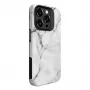 Evelatus Armor dėklas Apple iPhone 15 Pro – TPU+PC hibridas, marmuro baltas spaudinys