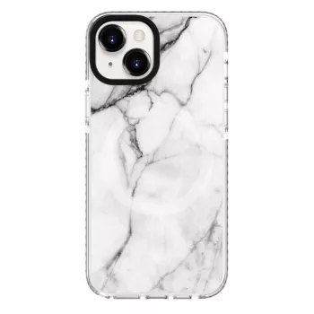 Evelatus Apple iPhone 15 PC+TPU dėklas su MagSafe marmuro baltumo