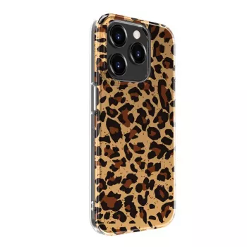 Evelatus Apple iPhone 15 Pro polikarbonatinis dėklas leopardų raštu