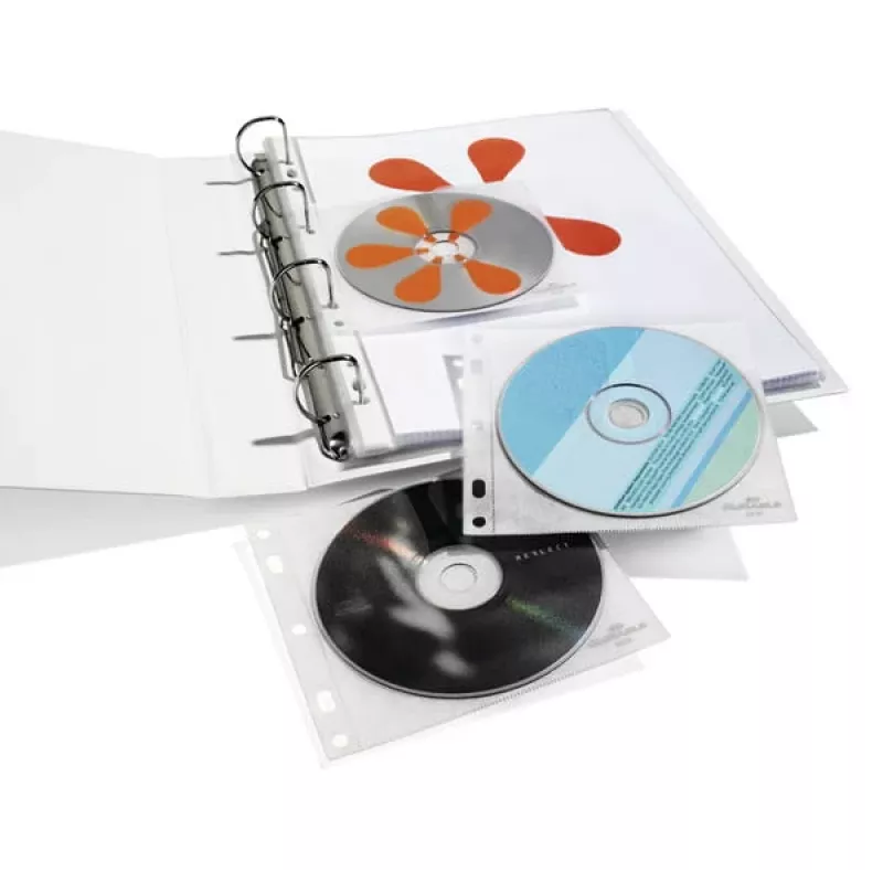 DURABLE 1er CD-/DVD-Hüllen Cover FILE abheftbar transparent, 10 St.