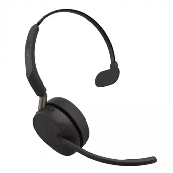 Jabra Evolve3 65 Mono Link 390a belaidė Bluetooth ausinė su USB-A adapteriu - Microsoft Teams sertifikuota, triukšmą slopinantis mikrofonas, 35 val. pokalbių laikas