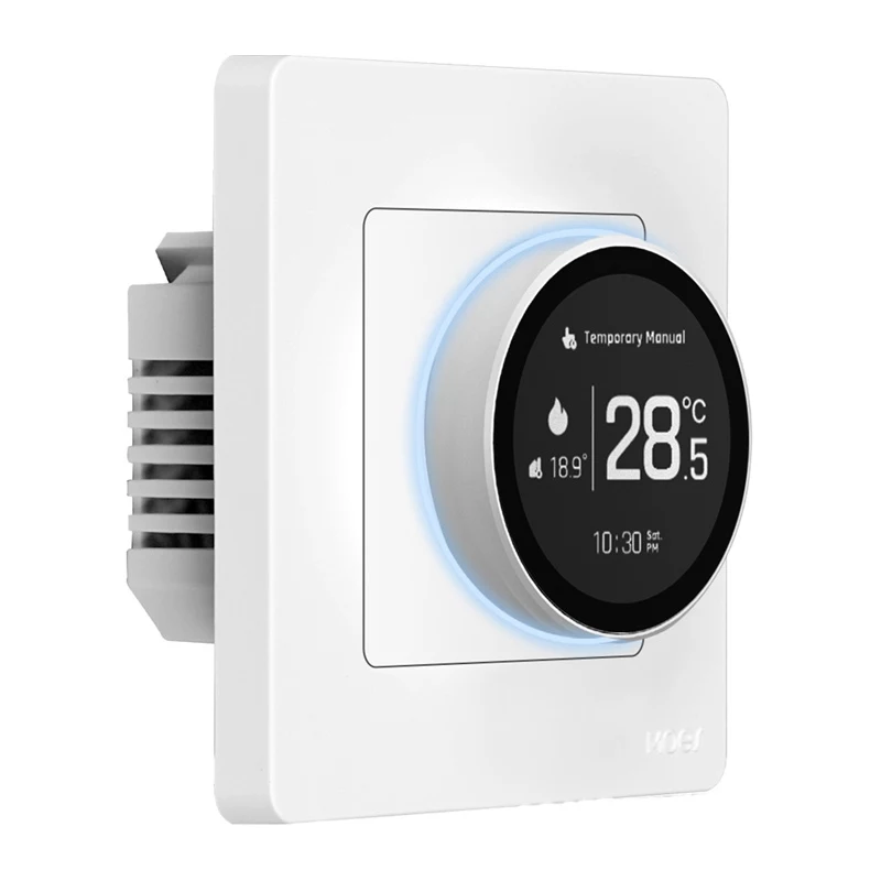 MOES ZHT-SR-GB-WH-MS ZigBee išmanusis termostatas elektriniam šildymui, baltas