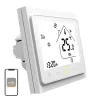 MOES BHT-002 Wi-Fi LCD išmanusis vandens šildymo termostatas, jutiklinis ekranas, programėlė ir balso valdymas, baltas