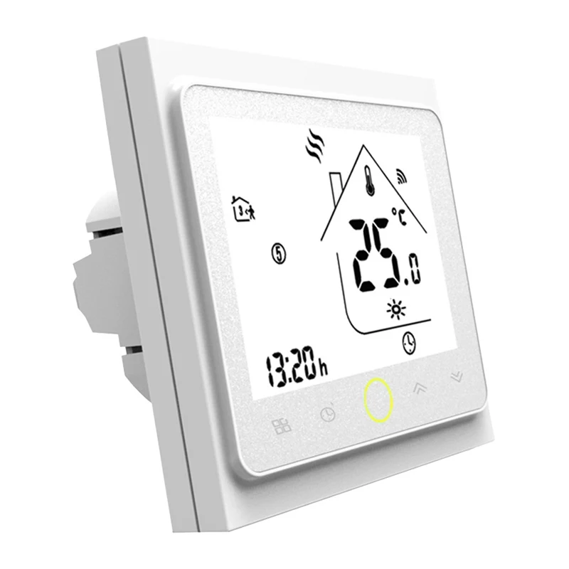 MOES BHT-002 Wi-Fi LCD išmanusis vandens šildymo termostatas, jutiklinis ekranas, programėlė ir balso valdymas, baltas