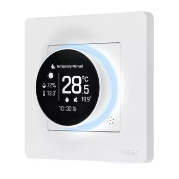 MOES ZHT-SR-GA ZigBee termostatas vandeniniam šildymui, baltas