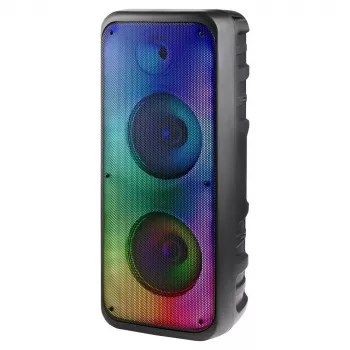 Defender BOOMER 35 nešiojamas Bluetooth garsiakalbis 30W su MP3/FM/SD/USB/AUX/TWS/LCD/RGB/MIC Karaokė - Juodas