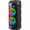 Defender CRASHBOOM 16W nešiojamas Bluetooth garsiakalbis su karaokė, FM, LED, TWS, mikrofonu ir nuotolinio valdymo pulteliu - juodas