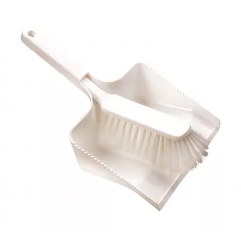 Haug Bürsten 88920U baltas plastikinis šluotų ir semtuvių rinkinys, 35 cm