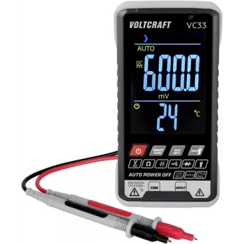 VOLTCRAFT VC33 rankinis multimetras, kalibruotas (ISO), skaitmeninis ekranas, 5999 rodmenų VC-13948585
