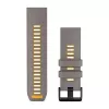 Garmin QuickFit 26 mm silikoninis laikrodžio dirželis, tamsiai pilkas/geltonas 010-14508-02