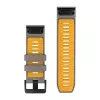 Garmin QuickFit 26 mm silikoninis laikrodžio dirželis, tamsiai pilkas/geltonas 010-14508-02
