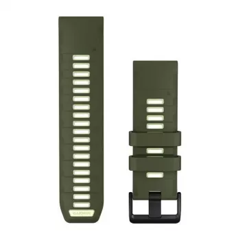 Garmin QuickFit 26 mm silikoninis laikrodžio dirželis - Olive Drab / Lemon 010-14508-01