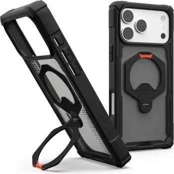 UAG Urban Armor Gear Plasma XTE 360 MagSafe dėklas su atrama Apple iPhone 18 Pro Max/17 Pro Max - juodas/oranžinis/pilkas permatomas 114572114097
