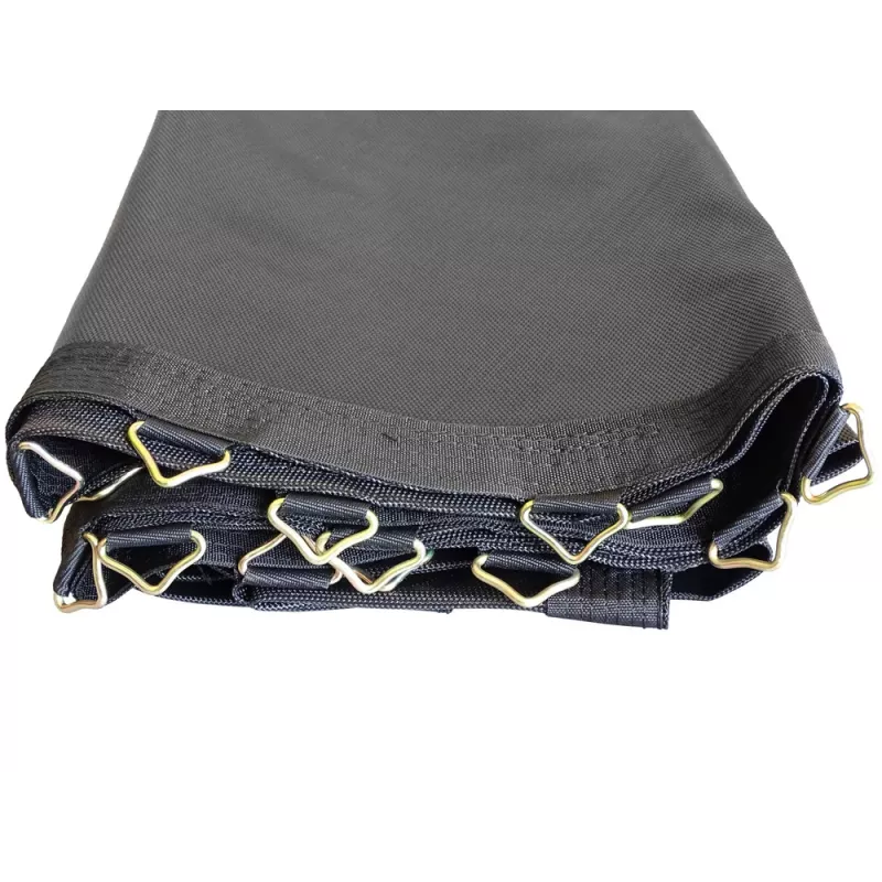 LEAN SPORT 6806 pakaitinis batuto kilimėlis 12 pėdų, 72 V formos žiedai, UV atsparus PP tinklelis, juodas