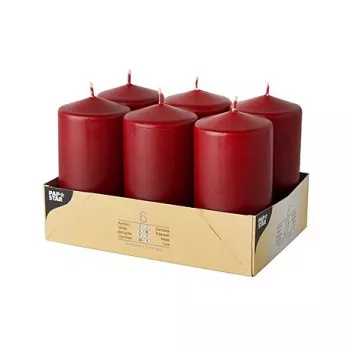 PAPSTAR stulpelinė žvakė 11,5 cm bordo