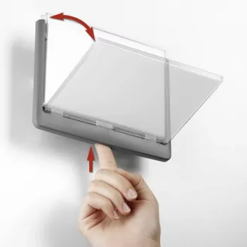 DURABLE Click Sign durų ženklas 149x105,5 mm lipnus/varžtinis grafitas