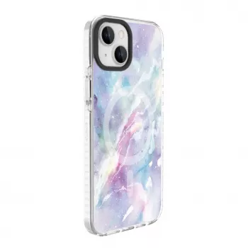 Evelatus Apple iPhone 15 Plus PC+TPU dėklas su MagSafe - Custom Marble Purple