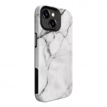 Evelatus Apple iPhone 15 Plus Armor dėklas TPU+PC Marmurinis Baltas