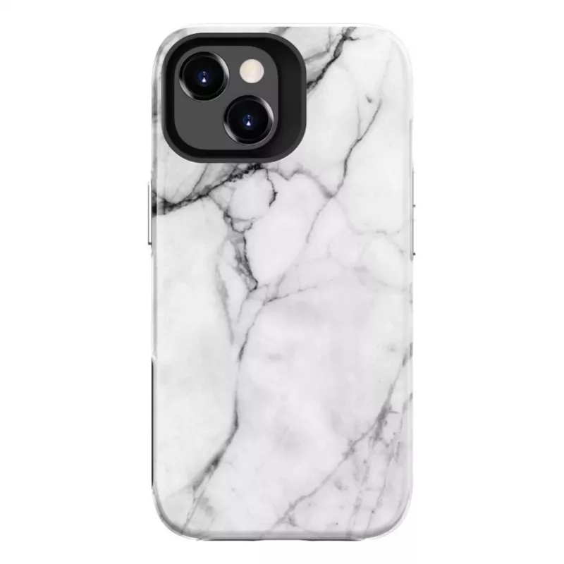 Evelatus Apple iPhone 15 Plus Armor dėklas TPU+PC Marmurinis Baltas