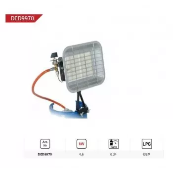 DEDRA dujinis spindulinis šildytuvas cilindrui 4,6kW