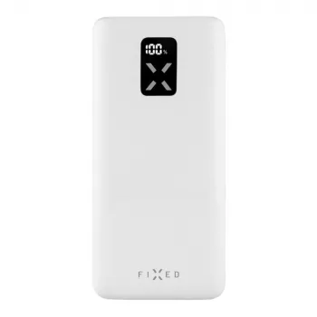 Fixed Zen 20 nešiojamasis įkroviklis 20000 mAh su LCD ekranu ir PD 20W išėjimu - baltas FIXZEN-20-WH