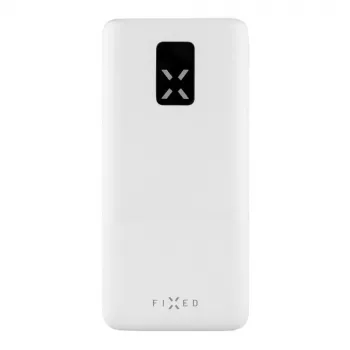 Fixed Zen 20 nešiojamasis įkroviklis 20000 mAh su LCD ekranu ir PD 20W išėjimu - baltas FIXZEN-20-WH