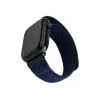 Fiksuotas sportinis dirželis Apple Watch 42/44/45mm 160-210 mm tamsiai mėlynas nailoninis