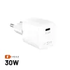 Fiksuotas mini USB-C GaN įkroviklis 30W - juodas