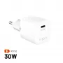 Fiksuotas mini USB-C GaN įkroviklis 30W - juodas