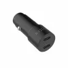 Fiksuotas dvigubas USB-C automobilinis įkroviklis 65W PD 3.0