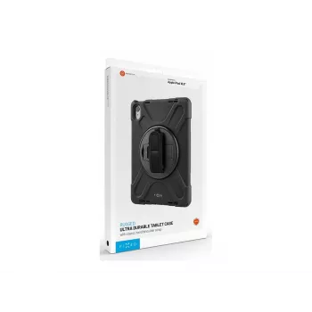 Fixed silikoninis planšetinio kompiuterio dėklas, skirtas Samsung Galaxy Tab A11, juodas