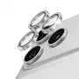 PanzerGlass Hoops keraminis objektyvo apsauginis stiklas su blizgučiais, sidabrinis, skirtas iPhone 18 Pro / 18 Pro Max
