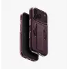 UNIQ Heldro Air MagClick įkrovimo dėklas iPhone 18 Pro / 17 Pro - Burgundijos spalvos