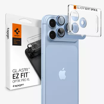 Spigen Optik Pro XL GLAS.TR EZ FIT fotoaparato lęšių apsauga iPhone 18 Pro Max - šviesiai mėlyna