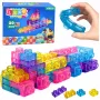 LEAN TOYS Guminiai kaladėlės Lanksčios konstrukcijos permatomos spalvotos 20 vnt.