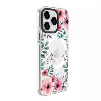 Evelatus Apple iPhone 15 Pro permatomas dėklas su MagSafe - individualus spaudinys, permatomas PC+TPU