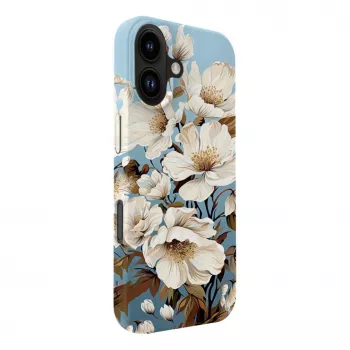 Evelatus Apple iPhone 16 plonas korpusas su MagSafe - individualus raštas Flower Blue