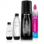 SodaStream Terra Megapack juodas gazuoto vandens ruošiklis su 3 buteliais ir Quick Connect CO2 balionu