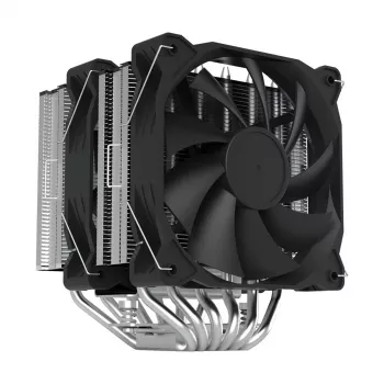 Zalman CNPS12X BP juodas CPU aušintuvas - 120 mm PWM ventiliatorius, mėlynas LED, 6 šilumos vamzdeliai, Intel/AMD