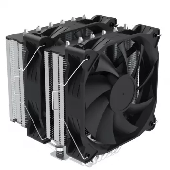 Zalman CNPS12X BP juodas CPU aušintuvas - 120 mm PWM ventiliatorius, mėlynas LED, 6 šilumos vamzdeliai, Intel/AMD