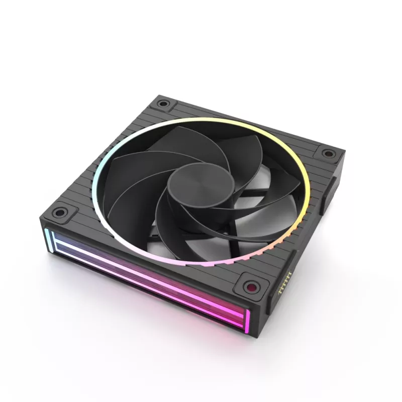 Zalman ZM-DF120R A3 120 mm atvirkštinių menčių ventiliatorius su grandinine jungtimi, 3 vnt. rinkinys, juodas