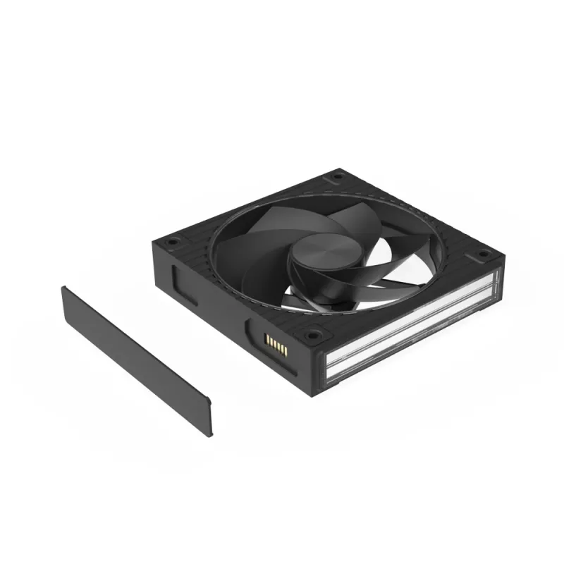 Zalman ZM-DF120R A3 120 mm atvirkštinių menčių ventiliatorius su grandinine jungtimi, 3 vnt. rinkinys, juodas