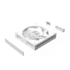 Zalman ZM-DF120R baltas 120 mm atvirkštinių menčių ventilatorius su grandinine PWM ir ARGB